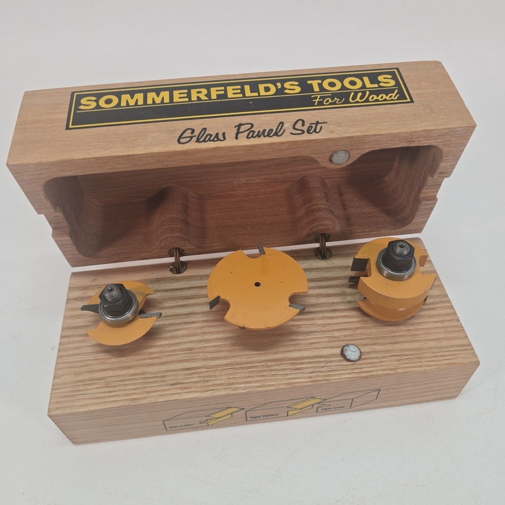 Sommerfeld Glass Panel Router Bit Set 1/2" Shank - Picture 1 of 10